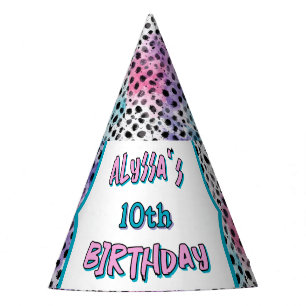 Gorro De Fiesta Dalmatian Spots Pastel Watercolor Cumpleaños