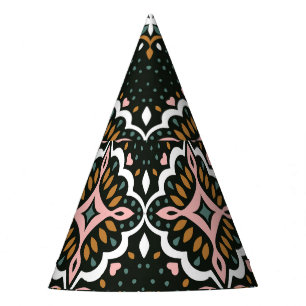 Gorro De Fiesta Damasco Oriental: Talavera Vintage Elegance