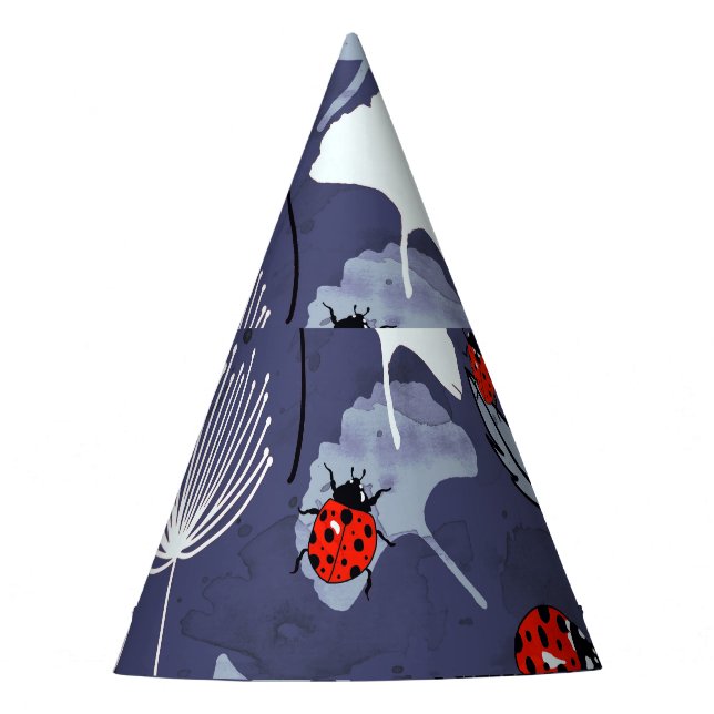 Gorro De Fiesta Dandelion Ginkgo: Dibujo a mano abstracta (Anverso)