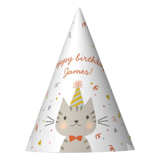 Gorro De Fiesta Dapper Kitty Birthday (Anverso)