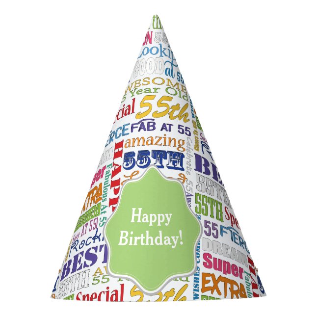 Gorro De Fiesta De la fiesta regalos únicos y 55.os de cumpleaños (Anverso)