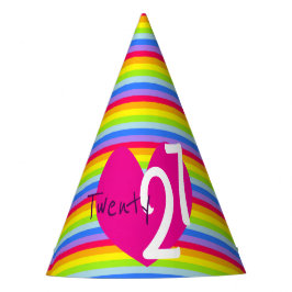 gorro de fiesta de raya de arcoíris ama veintisiet