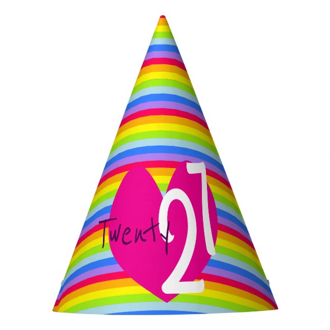 gorro de fiesta de raya de arcoíris ama veintisiet (Anverso)