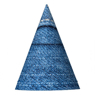 Gorro De Fiesta Denim Blue: Textura clásica de jeans.