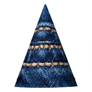 Gorro De Fiesta Denim con título: textura de jeans cerrados.