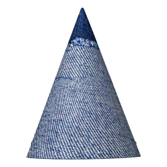 Gorro De Fiesta Denim roto: tela de jeans azules. (Anverso)