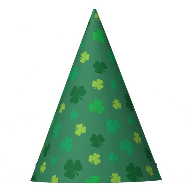 Gorro De Fiesta Día del patrón de shamrock verde (Anverso)