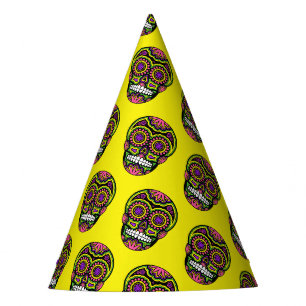 Gorro De Fiesta Día mexicano del modelo del cráneo del azúcar de