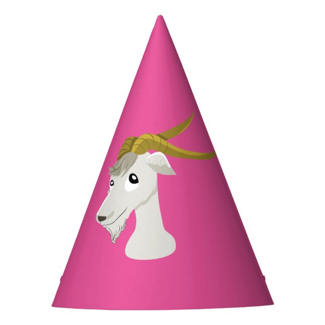 Gorro De Fiesta Dibujo animado de cabra salvaje linda (Anverso)