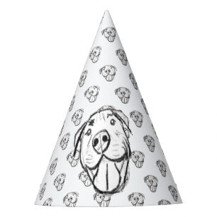 Gorro De Fiesta dibujo de pitbull simple amantes de perros blanco 