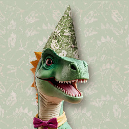 Gorro De Fiesta Dino Dig green