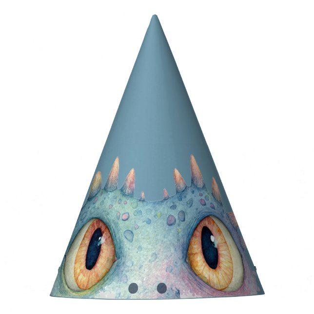 Gorro De Fiesta Dino Ojos Dinosaurios Dig Fossil Niños Cumpleaños (Anverso)