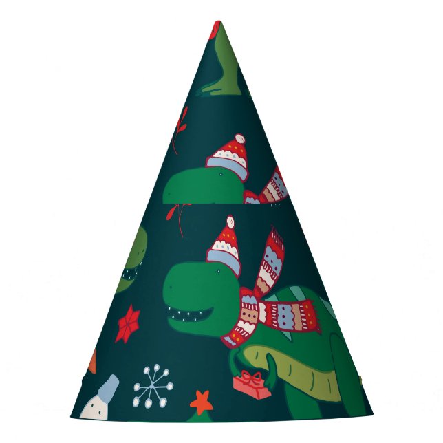 Gorro De Fiesta Dinosaur T-Rex: Navidades Año Nuevo. (Anverso)