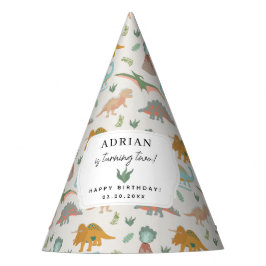 Gorro De Fiesta Dinosaurios Boho Fiesta Prehistórica Animales Cump