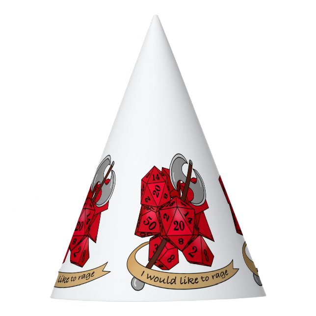 Gorro De Fiesta Diseño de dados bárbaros (Anverso)