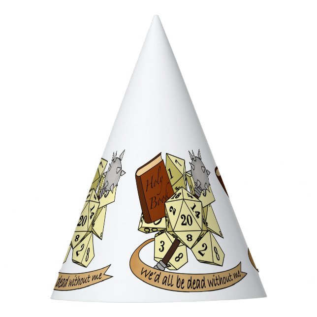 Gorro De Fiesta Diseño de dados de clérigo (Anverso)