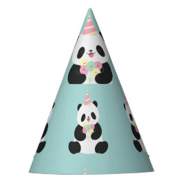 Gorro De Fiesta Diseño de Panda dulce rosa y de menta
