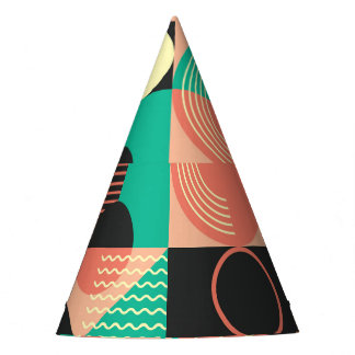 Gorro De Fiesta Diseño de patrones geométricos retro