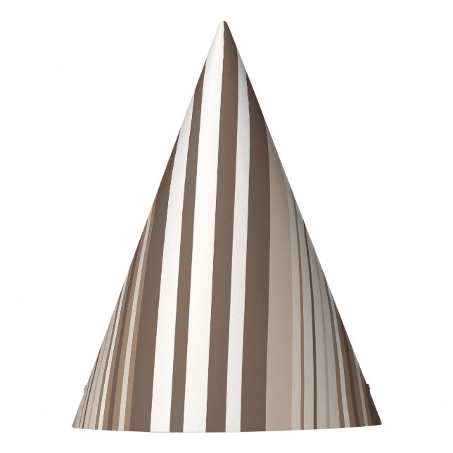 Gorro De Fiesta Diseño de rayas con tono terroso neutro (Anverso)