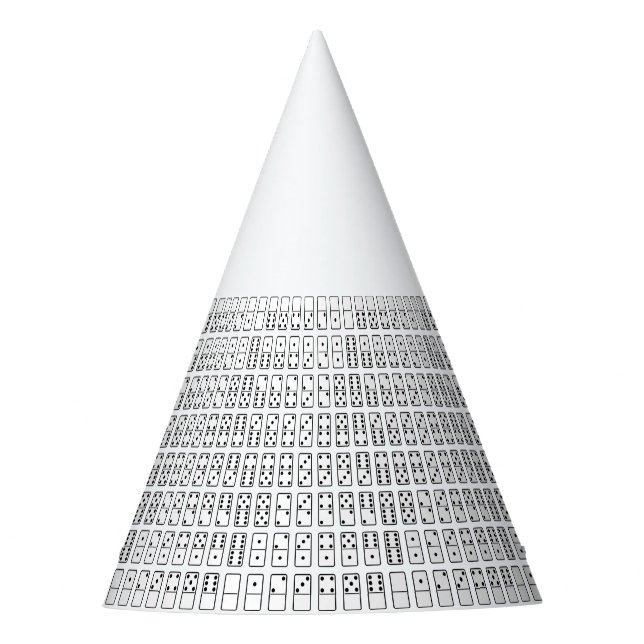 Gorro De Fiesta Diseño original Símbolos de Domino en blanco y neg (Anverso)