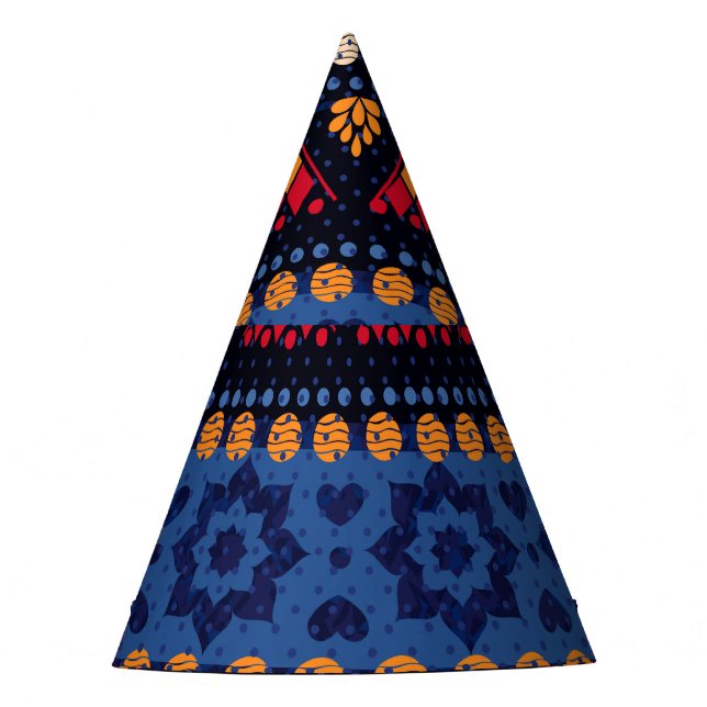 Gorro De Fiesta Diseño tribal: Modelo multifuncional sin foco. (Anverso)