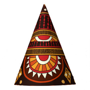 Gorro De Fiesta Diseño tribal sin fisuras para diversos usos.