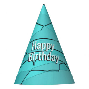 Gorro De Fiesta Divertido cumpleaños feliz Verde azulado