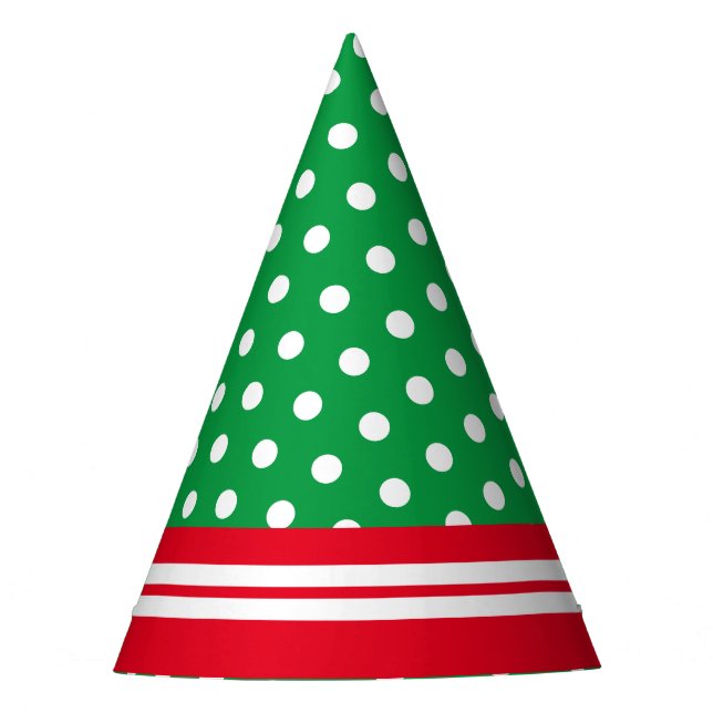 Gorro De Fiesta Diviértete Franjas Blancas Rojas Brillantes Sobre  (Anverso)