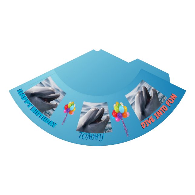 Gorro De Fiesta Dolphin Splash Birthday (Anverso)