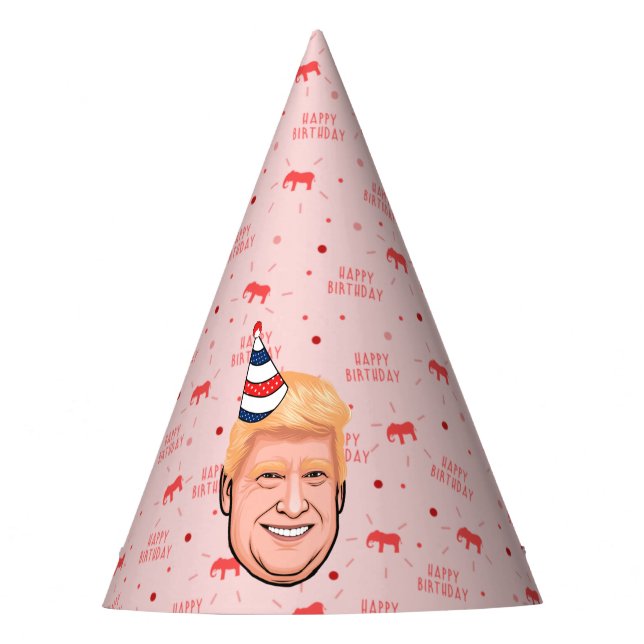 GORRO DE FIESTA DONALD TRUMP CUMPLEAÑOS (Anverso)