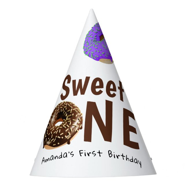 Gorro De Fiesta Donas Sweet One 1er Cumpleaños (Anverso)
