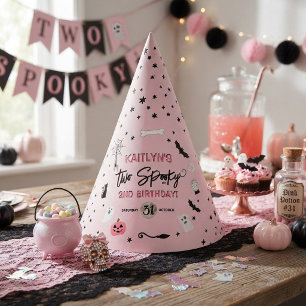 Gorro De Fiesta ¡Dos espeluznantes! Cumpleaños de Halloween de niñ