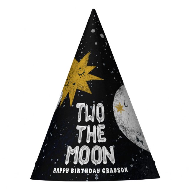Gorro De Fiesta Dos Fiestas de cumpleaños de los niños de la luna (Anverso)