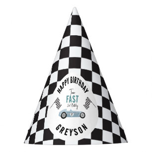 Gorro De Fiesta Dos Fiestas del segundo cumpleaños de Fast Race Ca
