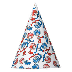 Gorro De Fiesta Dr. Seuss Cosa Uno Cosa Dos Patrón de bandera de
