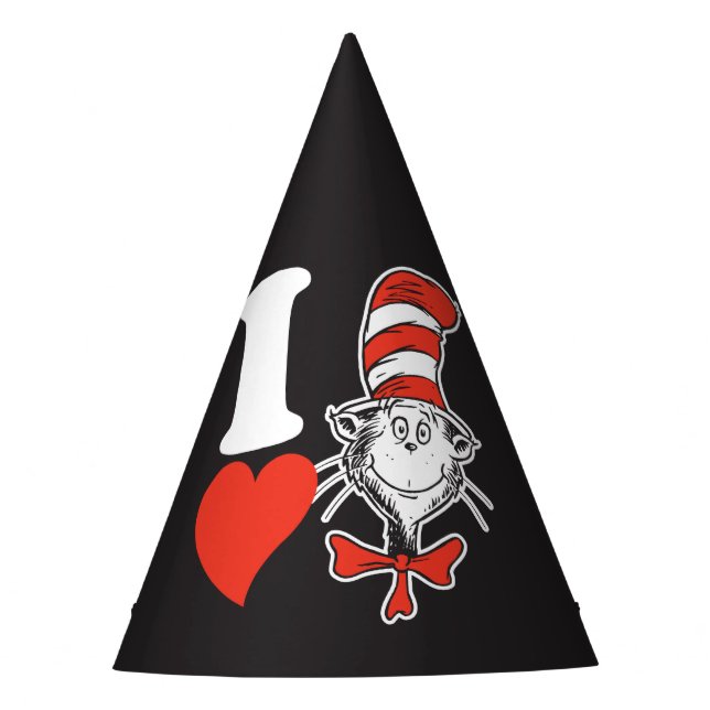 Gorro De Fiesta Dr. Seuss Valentine | I Heart The Cat in the Hat (Anverso)