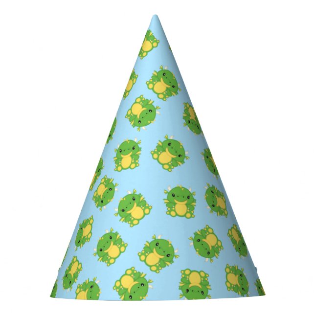 Gorro De Fiesta Dragon Birthday Party Blue (Anverso)