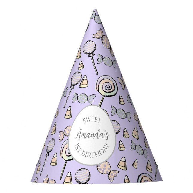 Gorro De Fiesta Dulce Cosita Caramelo Morado (Anverso)