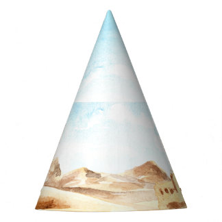 Gorro De Fiesta Dunas del desierto acuarela de la ciudad africana