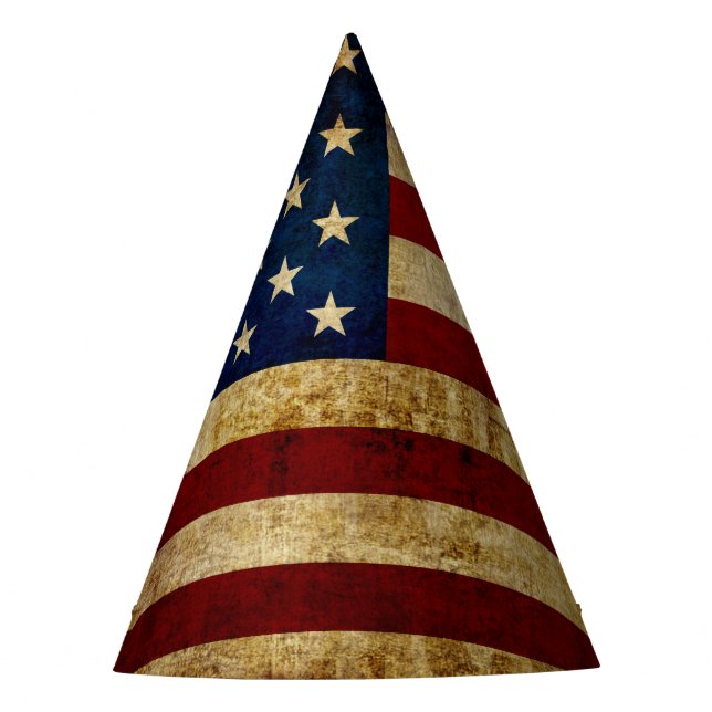 Gorro De Fiesta EE. UU. / bandera grunged (Anverso)