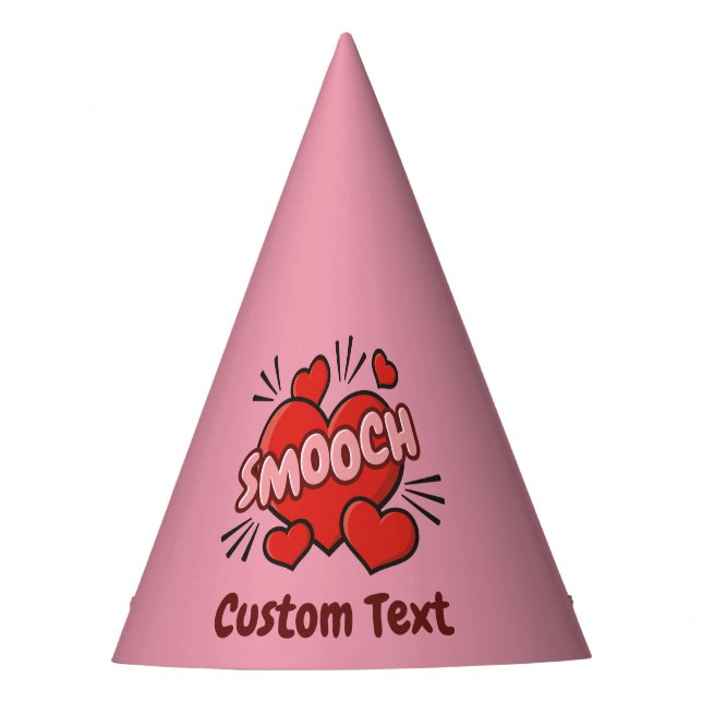 Gorro De Fiesta Efecto de sonido de historieta de besación (Anverso)