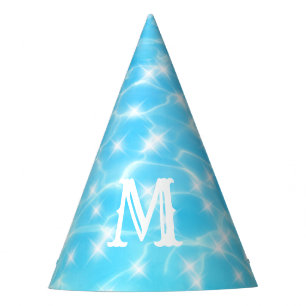 Gorro De Fiesta El agua riega textura del agua monograma personali