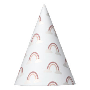 Gorro De Fiesta El arcoiris rosa pastel primer cumpleaños