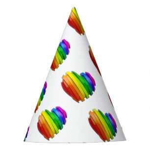 Gorro De Fiesta El corazón tridimensional escultural de SlipperyJo