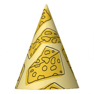 Gorro De Fiesta El fondo amarillo del queso vintage no tiene incon