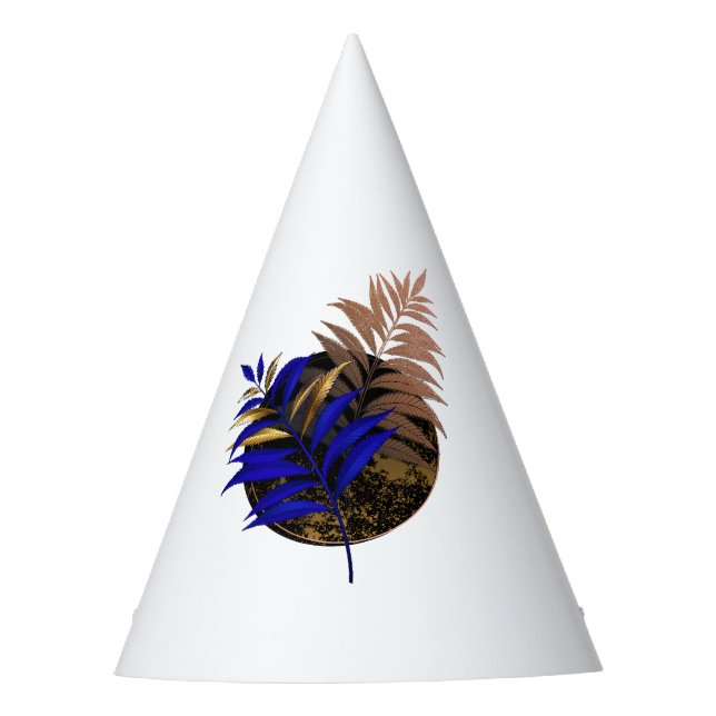 Gorro De Fiesta El helecho azul en círculo negro (Anverso)