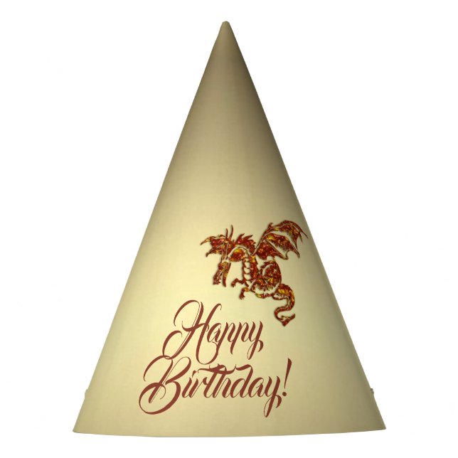 Gorro De Fiesta El oro del dragón de la floración (Anverso)