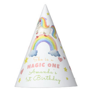 Gorro De Fiesta El primer cumpleaños del Unicorn Rainbow Magic