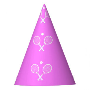 Gorro De Fiesta El tenis rompe fondo rosado profundo