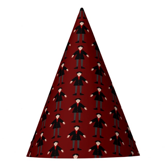 Gorro De Fiesta El vampiro de Halloween estampado (Anverso)
